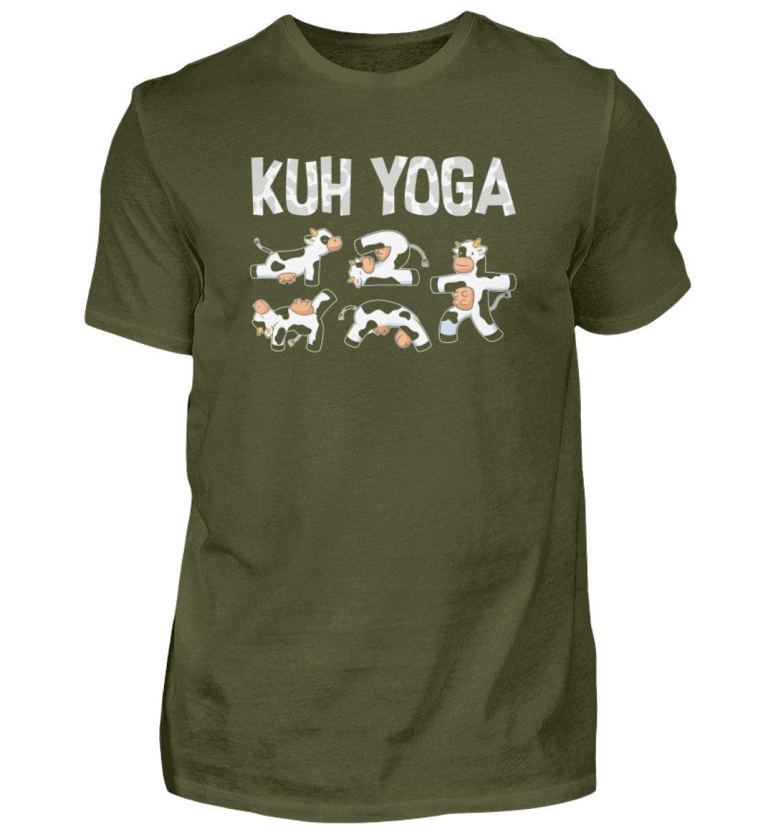 Kuh Yoga · Herren T-Shirt-Herren Basic T-Shirt-Urban Khaki-S-Agrarstarz
