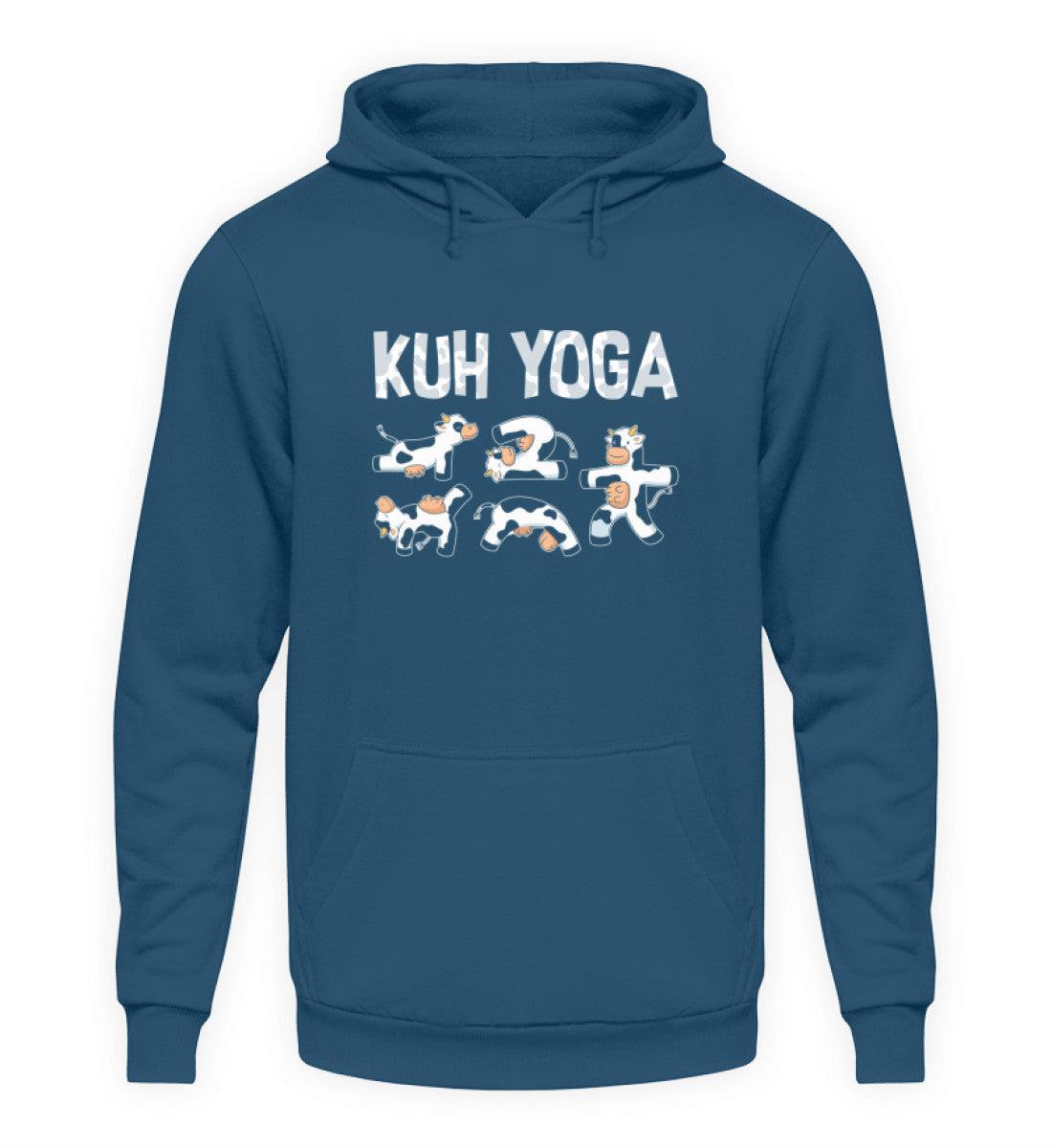 Kuh Yoga · Unisex Kapuzenpullover Hoodie-Unisex Hoodie-Airforce Blue-S-Agrarstarz