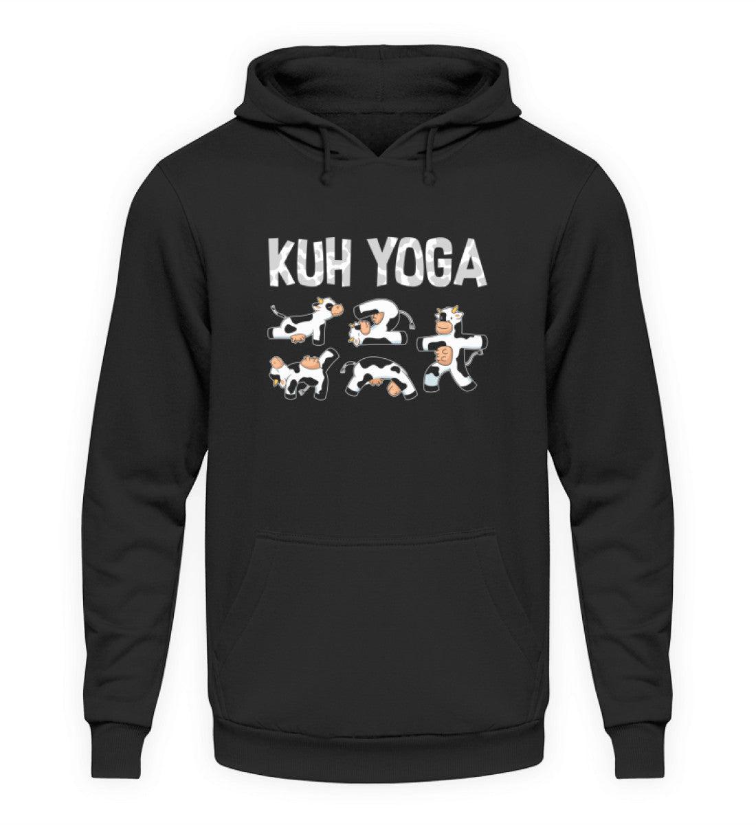 Kuh Yoga · Unisex Kapuzenpullover Hoodie-Unisex Hoodie-Deep Black-S-Agrarstarz