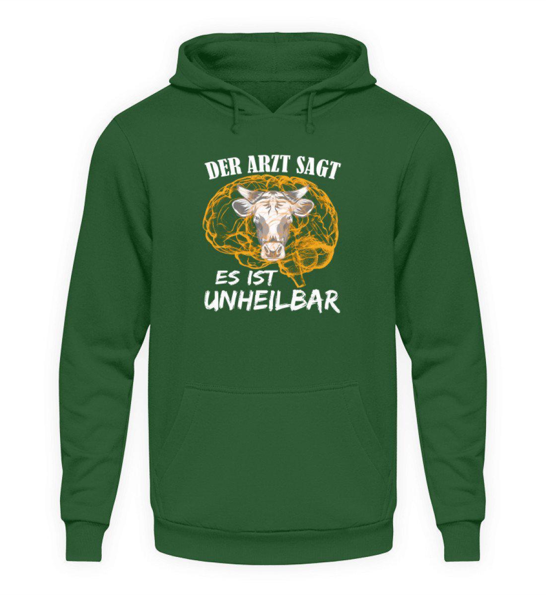 Kuh unheilbar gelb · Unisex Kapuzenpullover Hoodie-Unisex Hoodie-Bottle Green-S-Agrarstarz