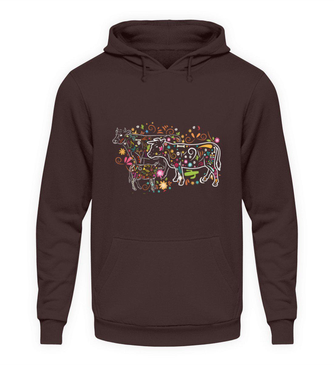 Kühe Colorful · Unisex Kapuzenpullover Hoodie-Unisex Hoodie-Hot Chocolate-S-Agrarstarz
