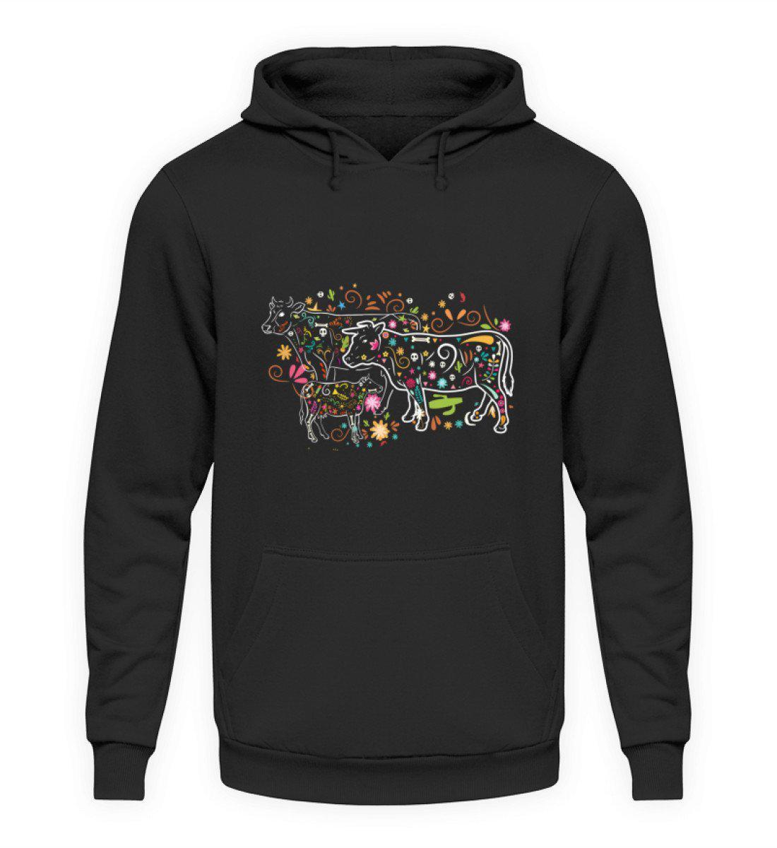 Kühe Colorful · Unisex Kapuzenpullover Hoodie-Unisex Hoodie-Jet Black-S-Agrarstarz