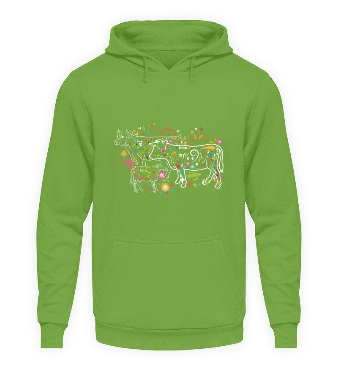 Kühe Colorful · Unisex Kapuzenpullover Hoodie-Unisex Hoodie-LimeGreen-S-Agrarstarz