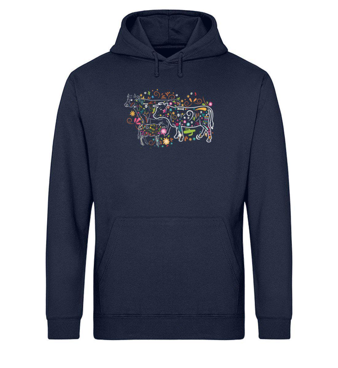 Kühe Colorful · Unisex Organic Hoodie-Drummer Hoodie ST/ST-French Navy-XS-Agrarstarz