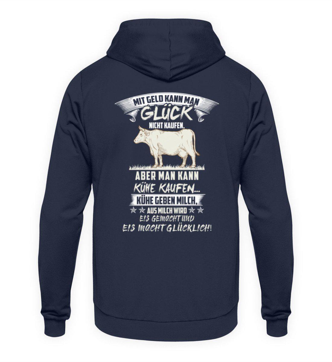 Kühe Geld Glück (Rücken Druck) · Unisex Kapuzenpullover Hoodie-Unisex Hoodie-Oxford Navy-L-Agrarstarz