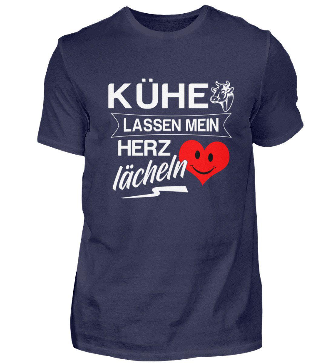 Kühe Herz lächeln · Herren T-Shirt-Herren Basic T-Shirt-Navy-S-Agrarstarz