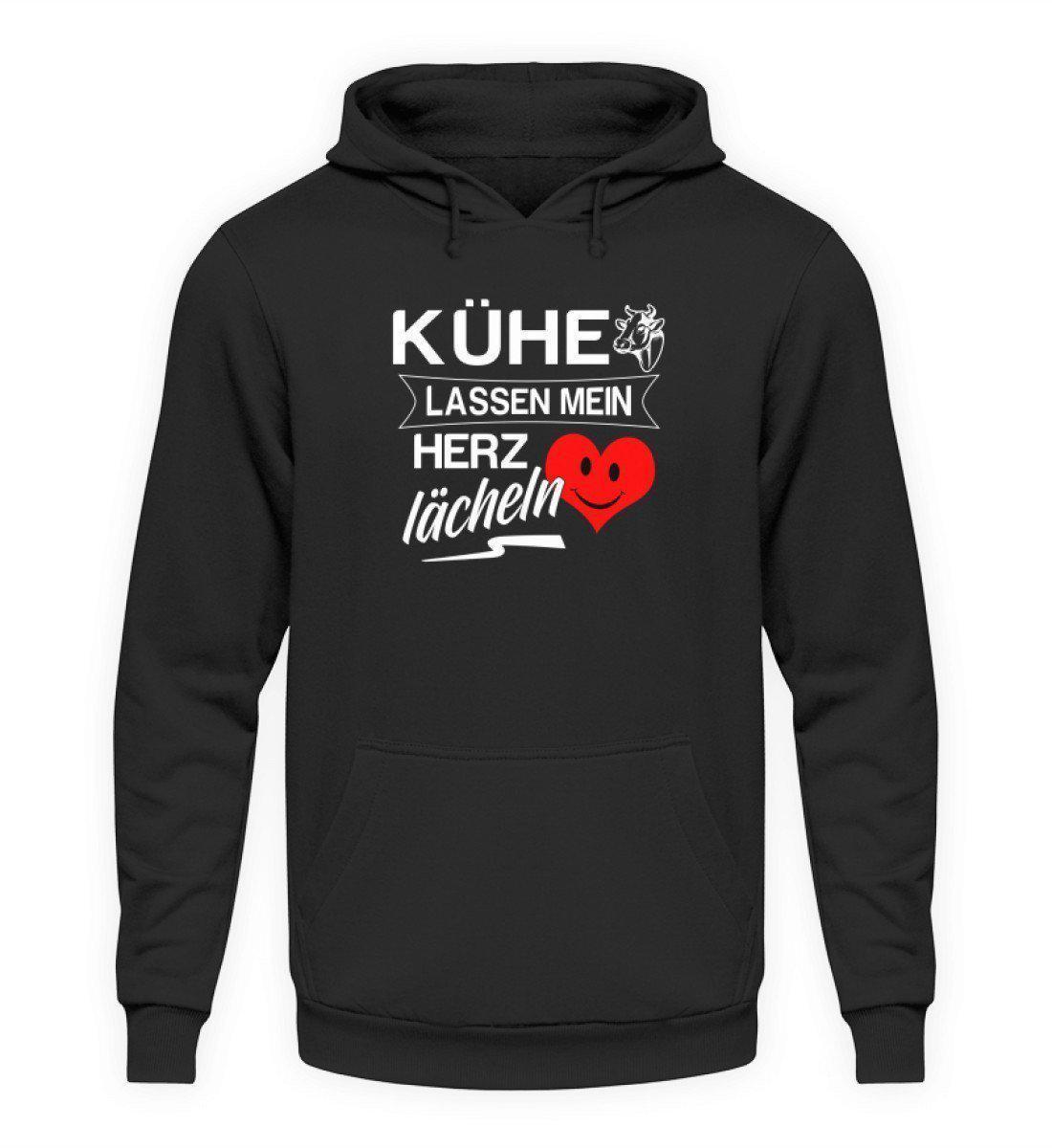 Kühe Herz lächeln · Unisex Kapuzenpullover Hoodie-Unisex Hoodie-Jet Black-L-Agrarstarz