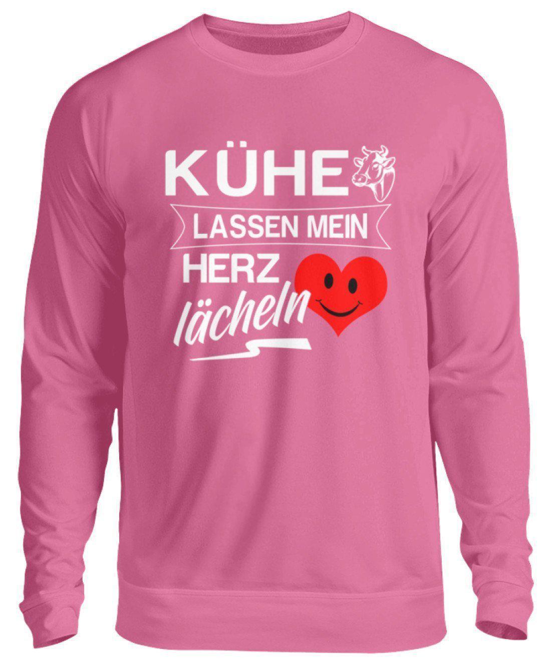 Kühe Herz lächeln · Unisex Sweatshirt Pullover-Unisex Sweatshirt-Candyfloss Pink-S-Agrarstarz