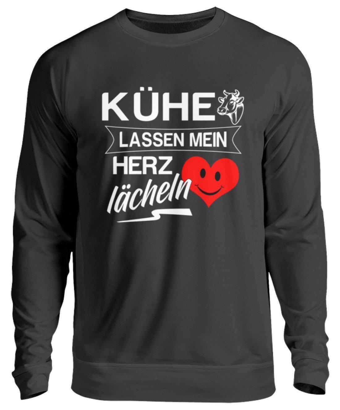Kühe Herz lächeln · Unisex Sweatshirt Pullover-Unisex Sweatshirt-Jet Black-S-Agrarstarz