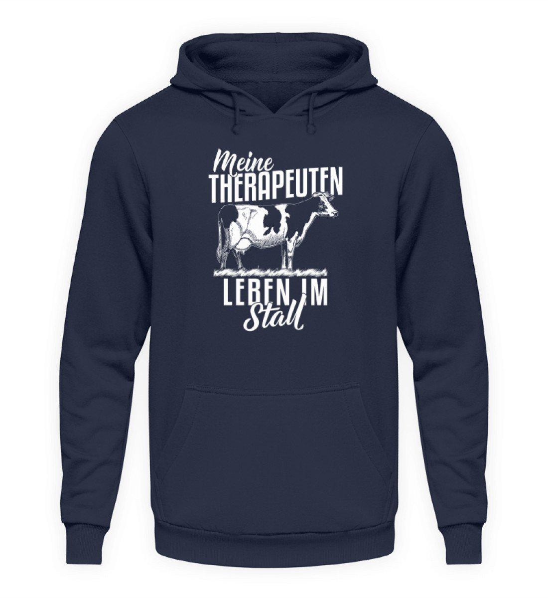 Kühe Therapeuten im Stall · Unisex Kapuzenpullover Hoodie-Unisex Hoodie-Oxford Navy-L-Agrarstarz