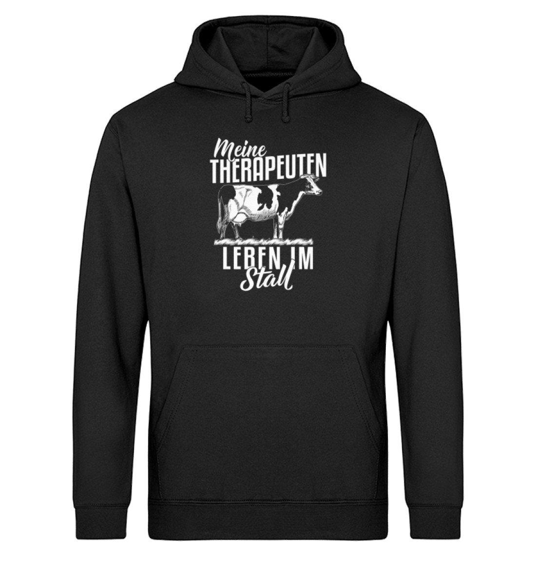 Kühe Therapeuten im Stall · Unisex Organic Hoodie-Drummer Hoodie ST/ST-Black-XS-Agrarstarz
