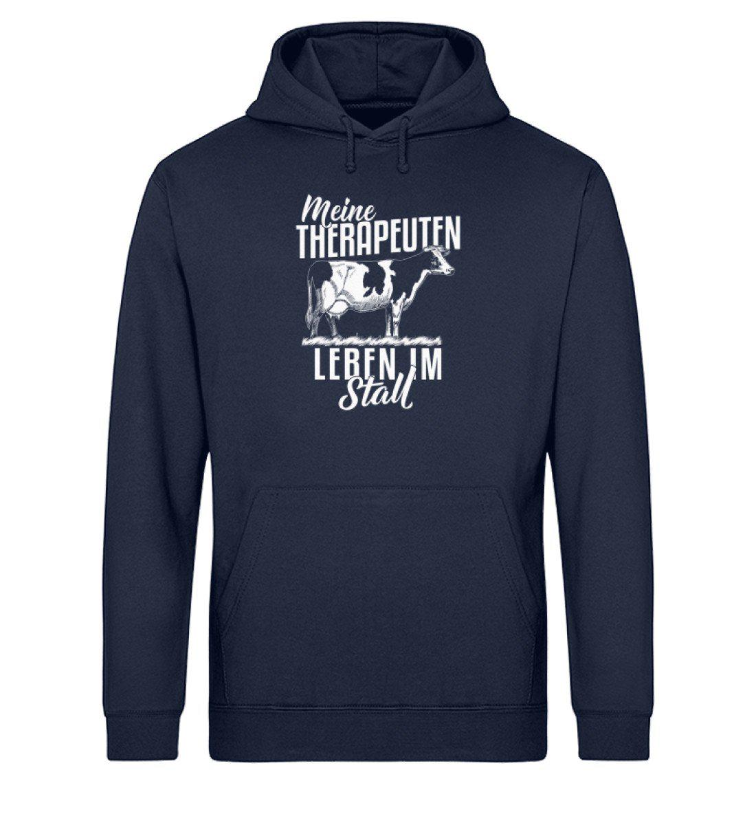 Kühe Therapeuten im Stall · Unisex Organic Hoodie-Drummer Hoodie ST/ST-French Navy-XS-Agrarstarz