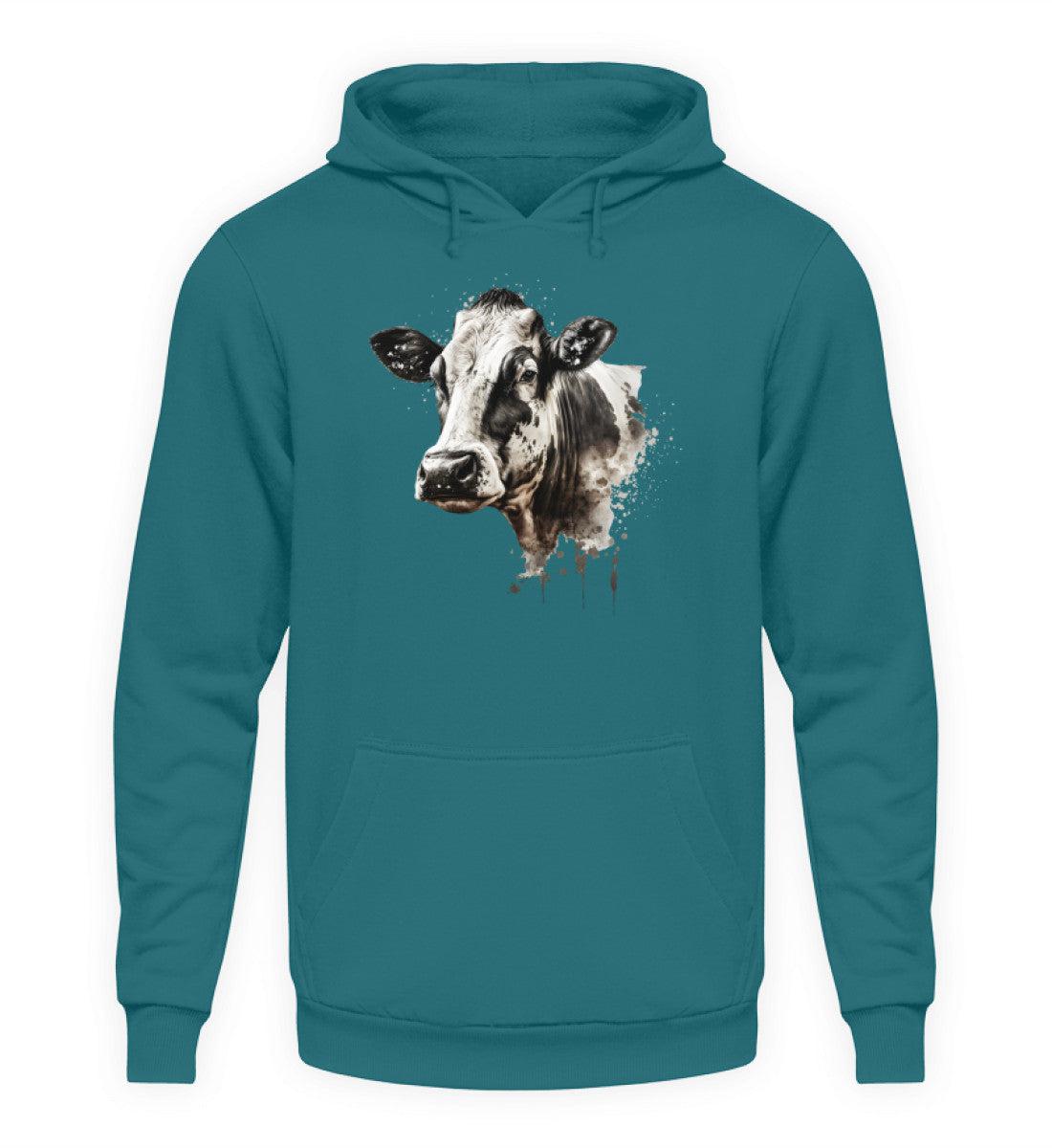 Kühe Wasserfarben 2 · Unisex Kapuzenpullover Hoodie-Unisex Hoodie-Airforce Blue-XS-Agrarstarz