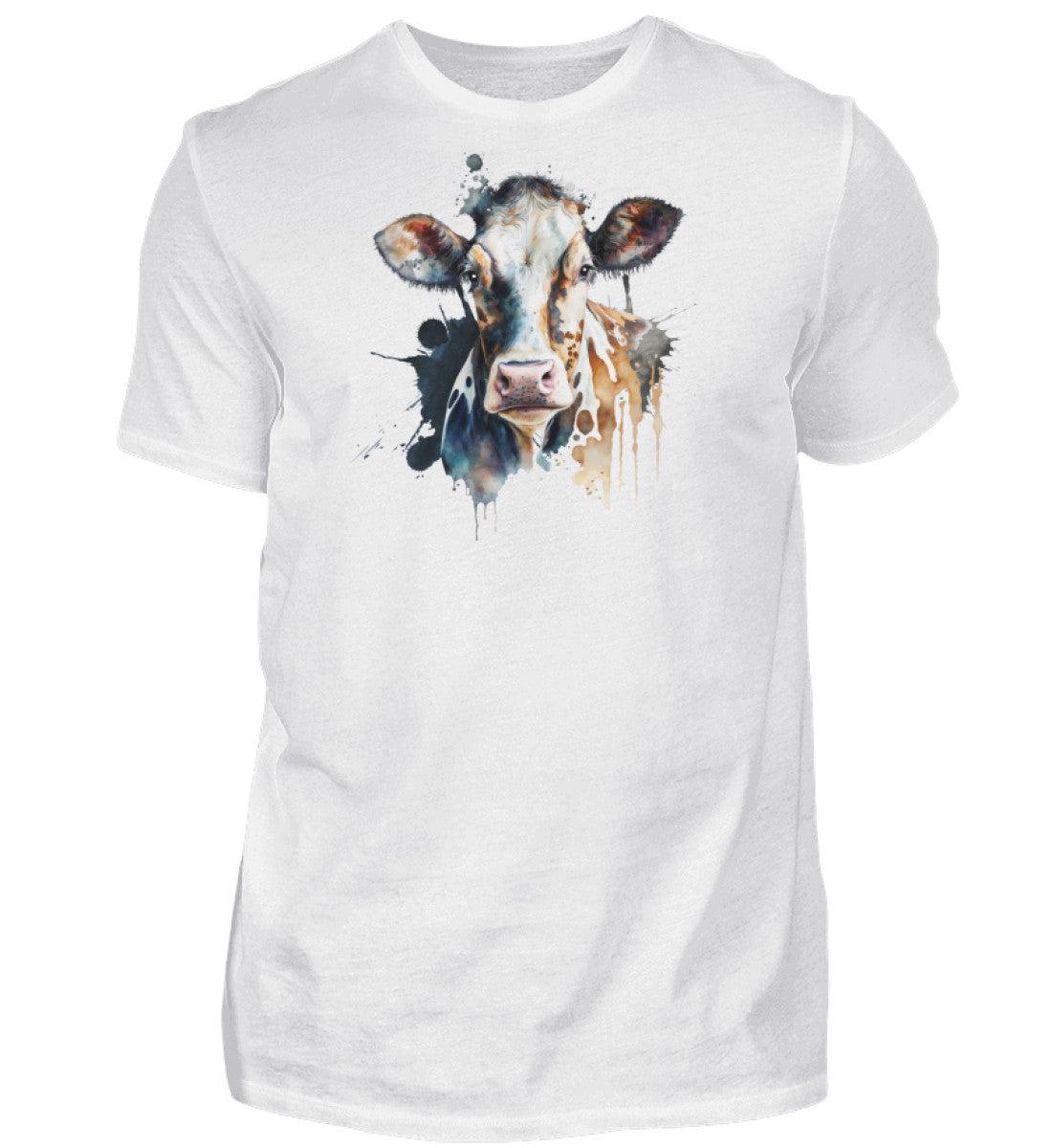 Kühe Wasserfarben 3 · Herren T-Shirt-Herren Basic T-Shirt-White-S-Agrarstarz
