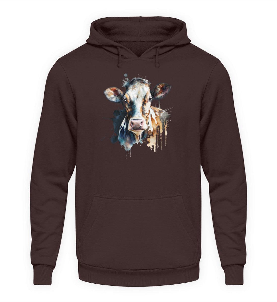 Kühe Wasserfarben 3 · Unisex Kapuzenpullover Hoodie-Unisex Hoodie-Hot Chocolate-S-Agrarstarz