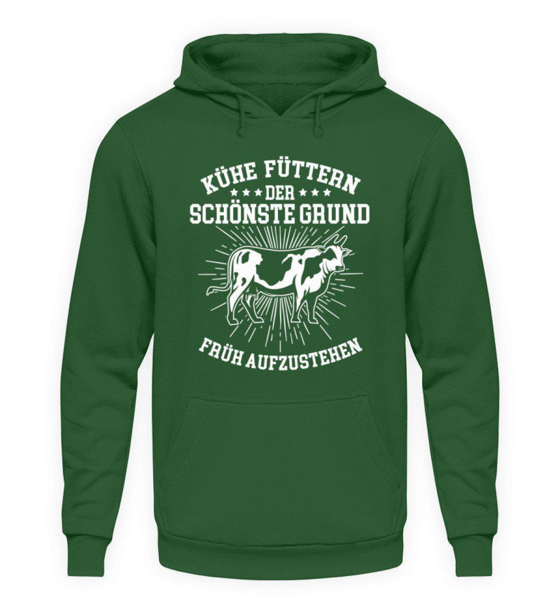 Kühe füttern · Unisex Kapuzenpullover Hoodie-Unisex Hoodie-Bottle Green-S-Agrarstarz