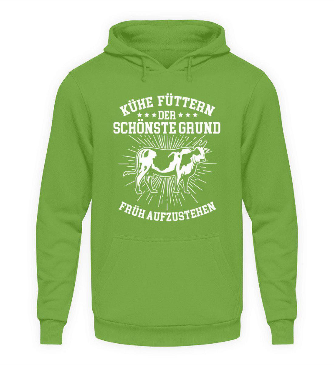 Kühe füttern · Unisex Kapuzenpullover Hoodie-Unisex Hoodie-LimeGreen-S-Agrarstarz
