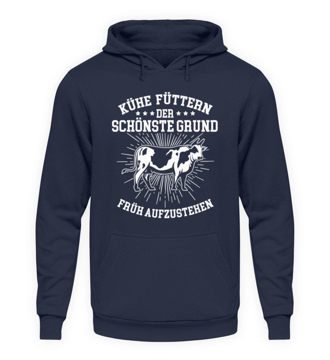 Kühe füttern · Unisex Kapuzenpullover Hoodie-Unisex Hoodie-Oxford Navy-S-Agrarstarz