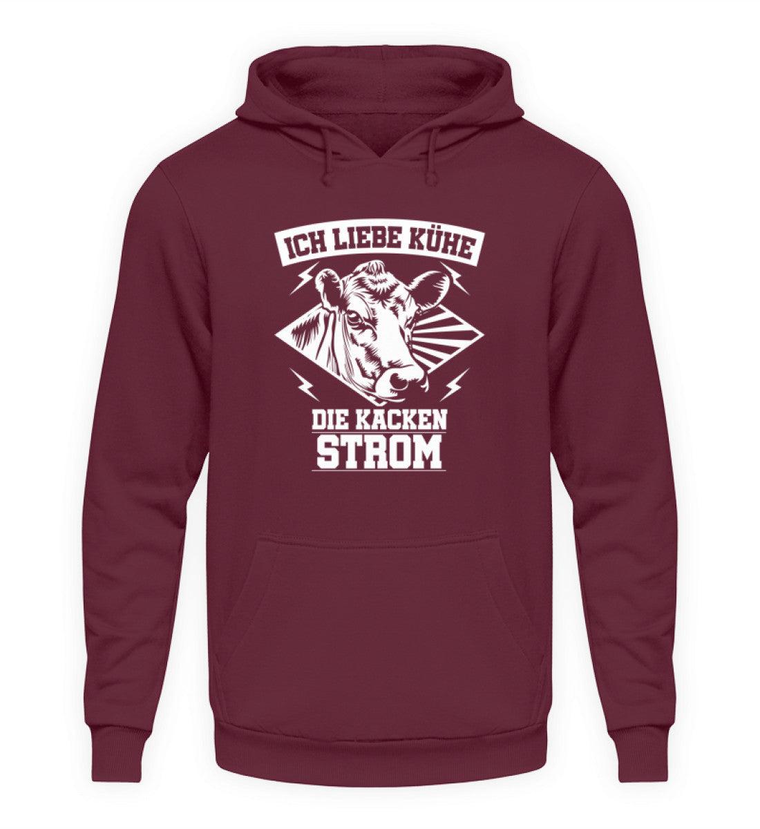 Kühe kacken Strom · Unisex Kapuzenpullover Hoodie-Unisex Hoodie-Burgundy-S-Agrarstarz
