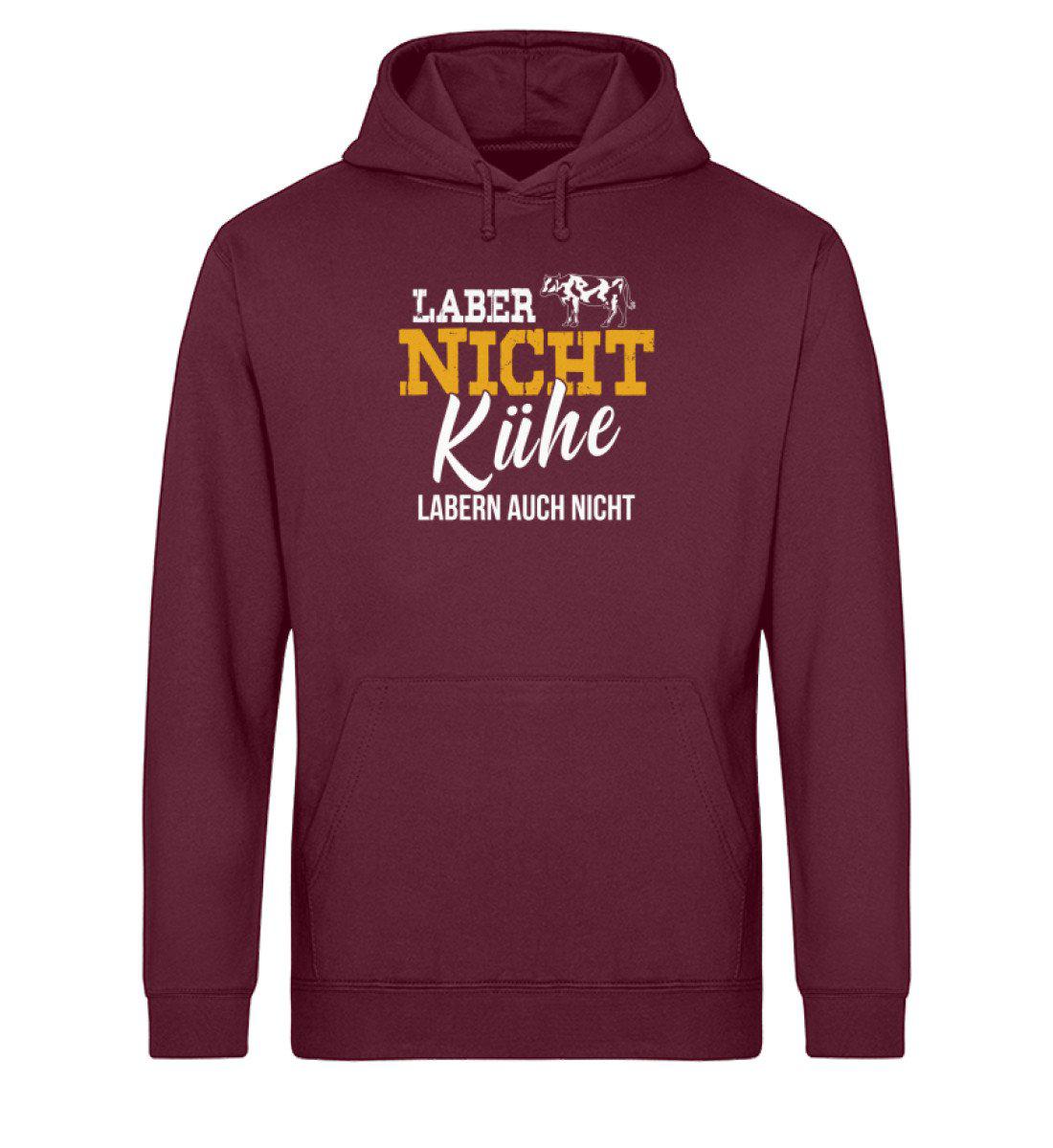 Kühe labern nicht · Unisex Organic Hoodie-Drummer Hoodie ST/ST-Burgundy-XS-Agrarstarz