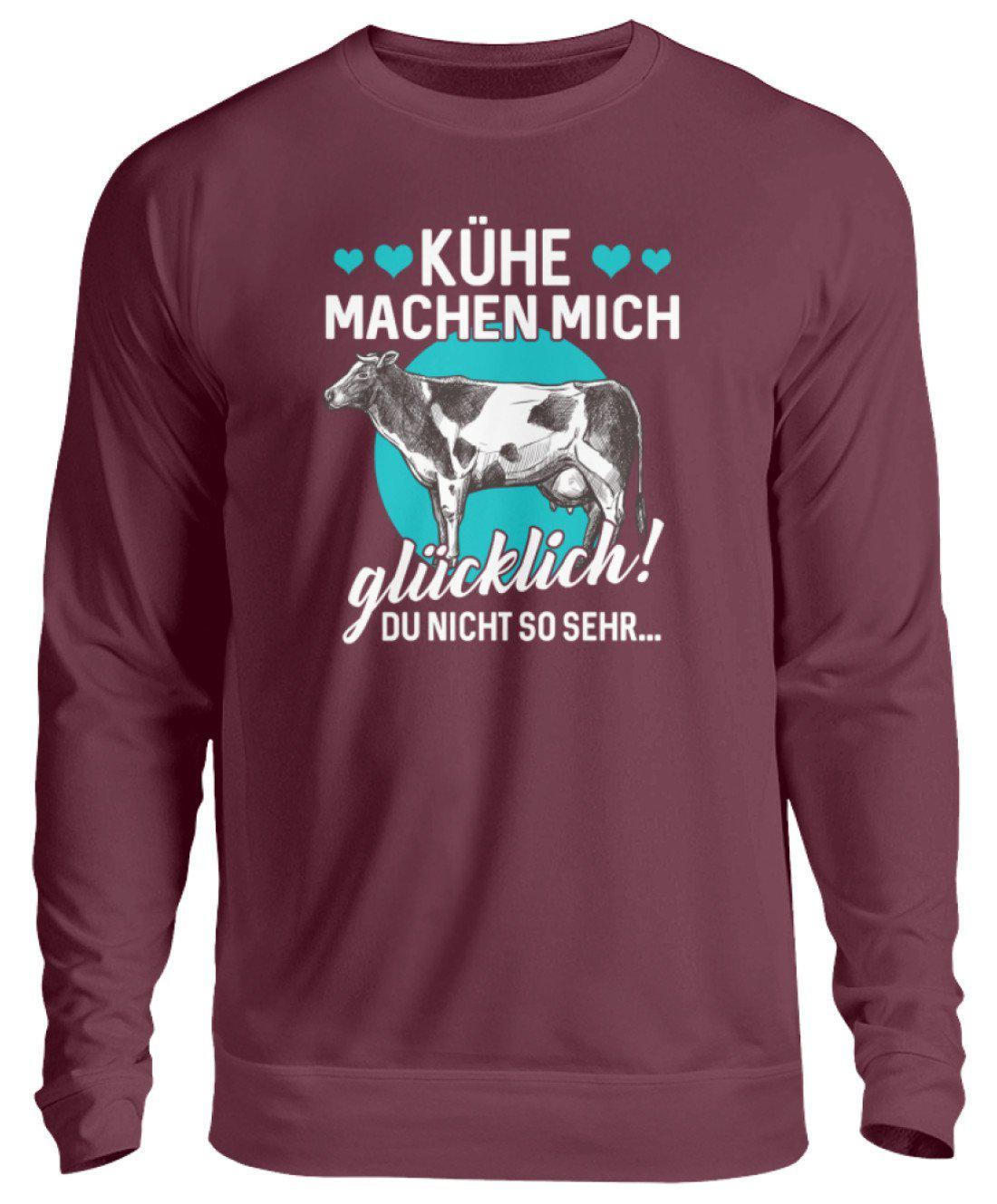 Kühe machen glücklich · Unisex Sweatshirt Pullover-Unisex Sweatshirt-Burgundy-S-Agrarstarz