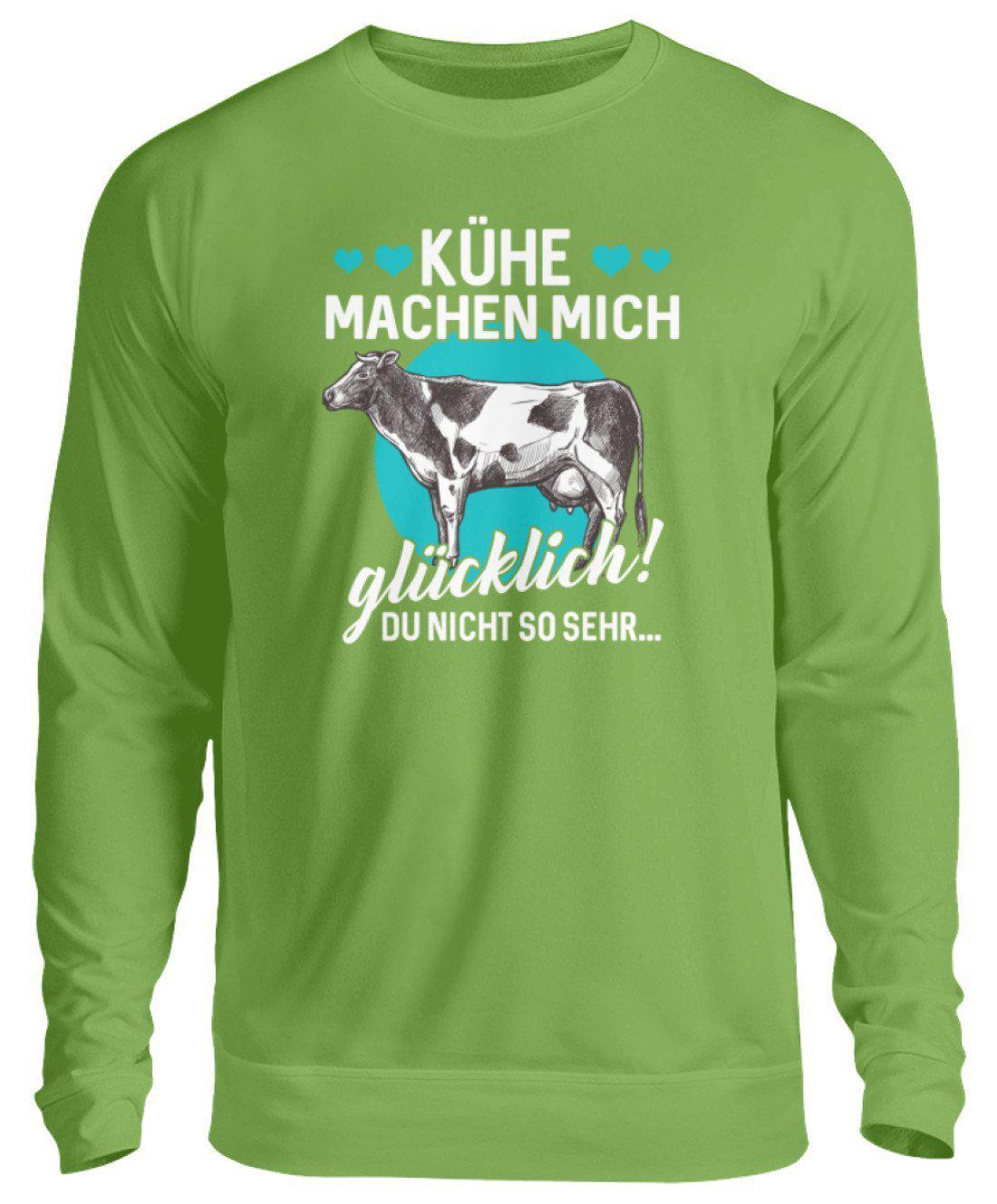 Kühe machen glücklich · Unisex Sweatshirt Pullover-Unisex Sweatshirt-LimeGreen-S-Agrarstarz