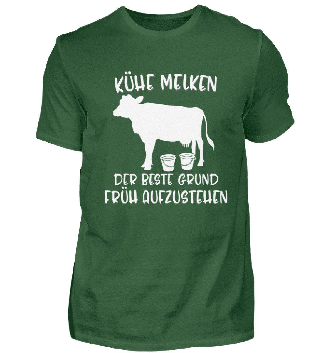 Kühe melken früh aufstehen · Herren T-Shirt-Herren Basic T-Shirt-Bottle Green-S-Agrarstarz