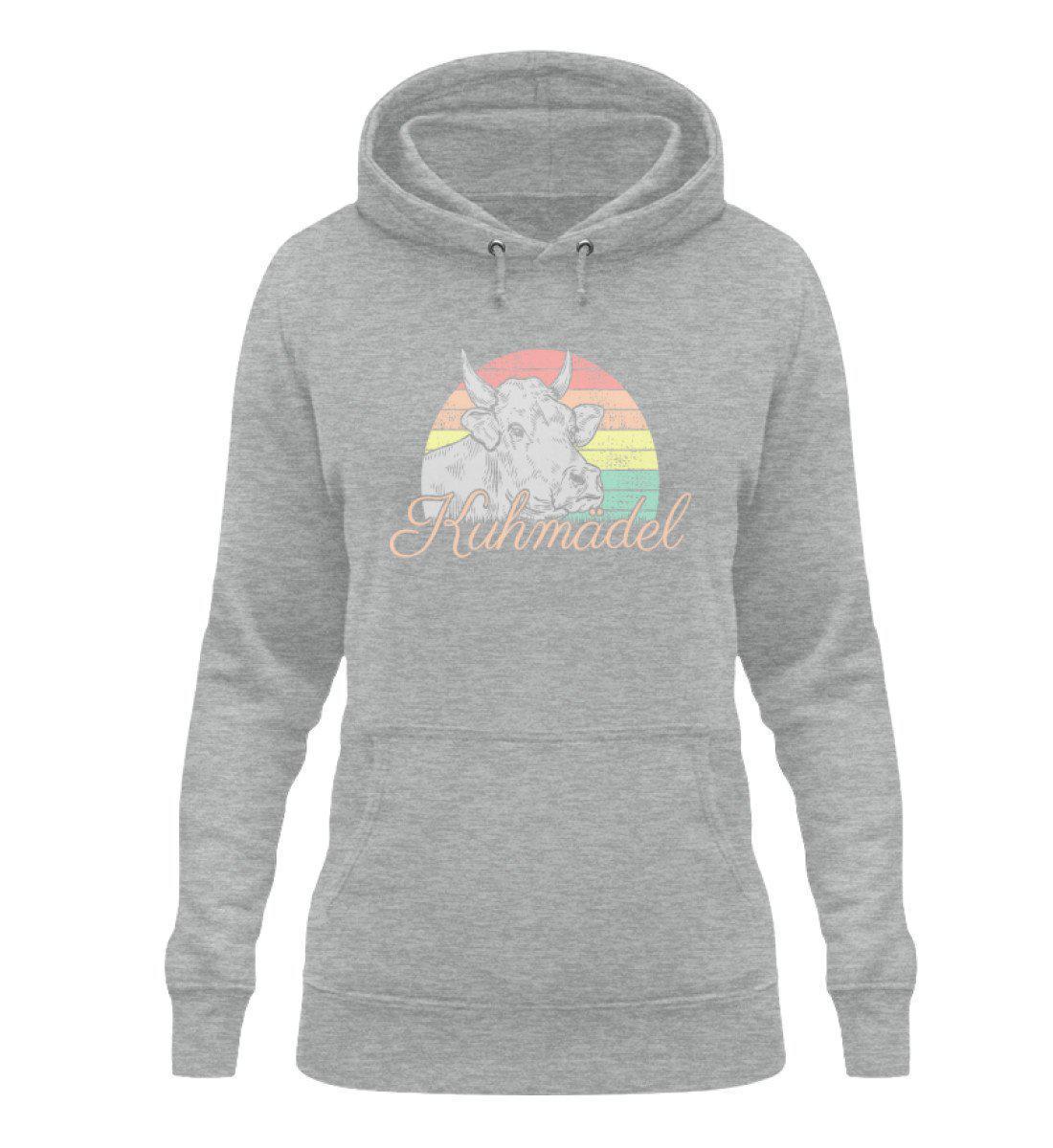 Kuhmädel Retro · Damen Hoodie-Damen Hoodie-Heather Sport Grey-XS-Agrarstarz