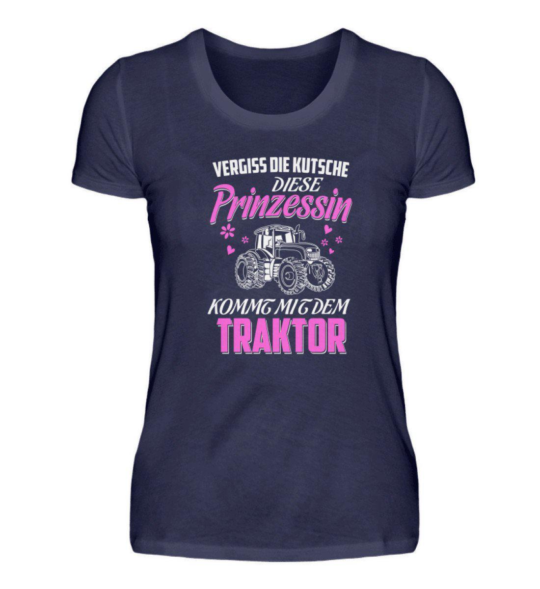 Kutsche Prinzessin Traktor · Damen T-Shirt-Damen Basic T-Shirt-Navy-S-Agrarstarz