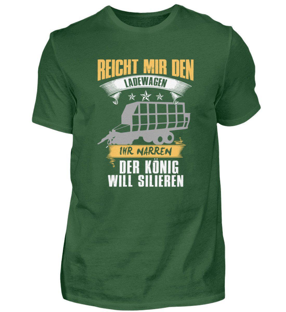 Ladewagen König silieren · Herren T-Shirt-Herren Basic T-Shirt-Bottle Green-S-Agrarstarz