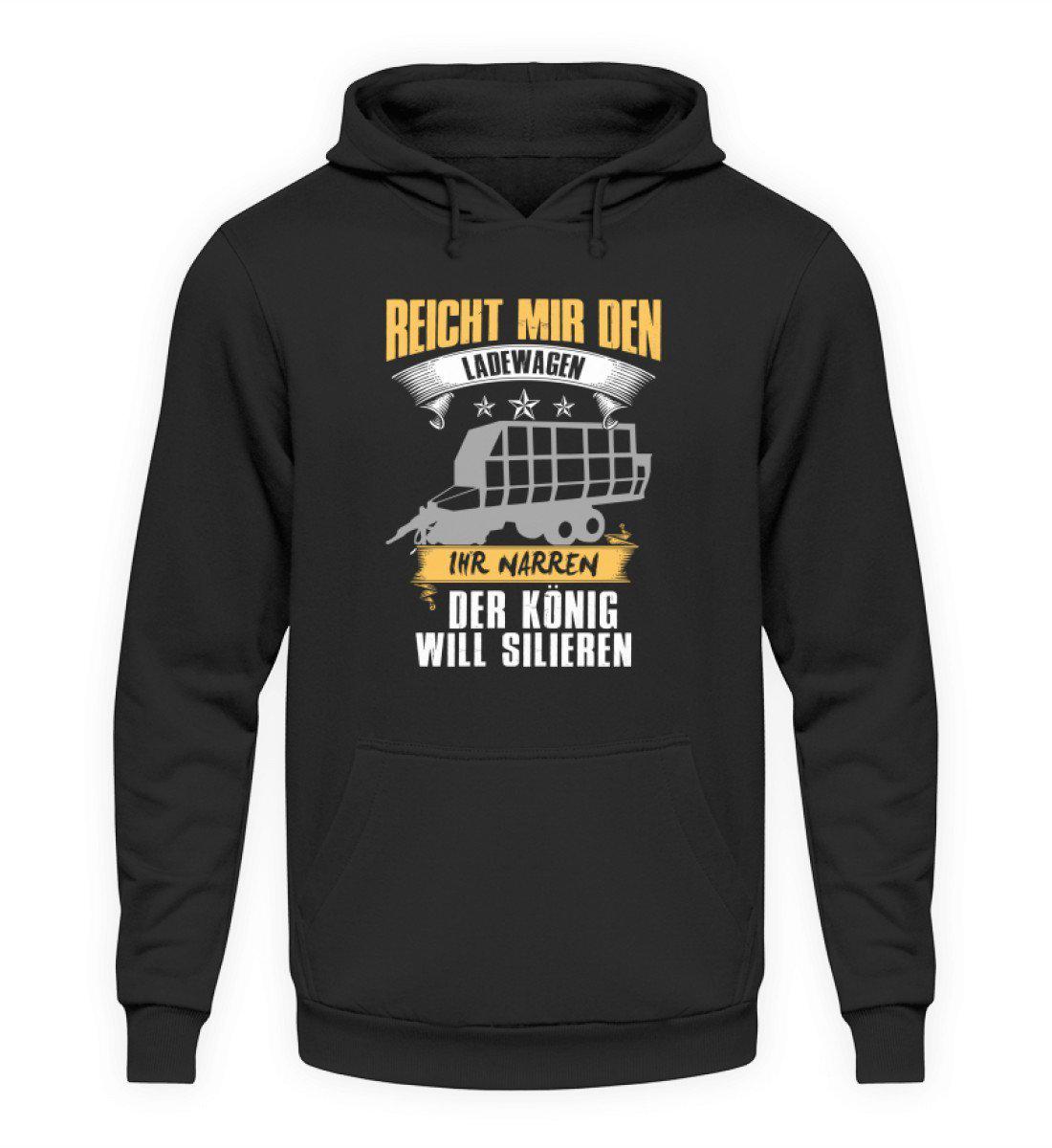 Ladewagen König silieren · Unisex Kapuzenpullover Hoodie-Unisex Hoodie-Jet Black-L-Agrarstarz