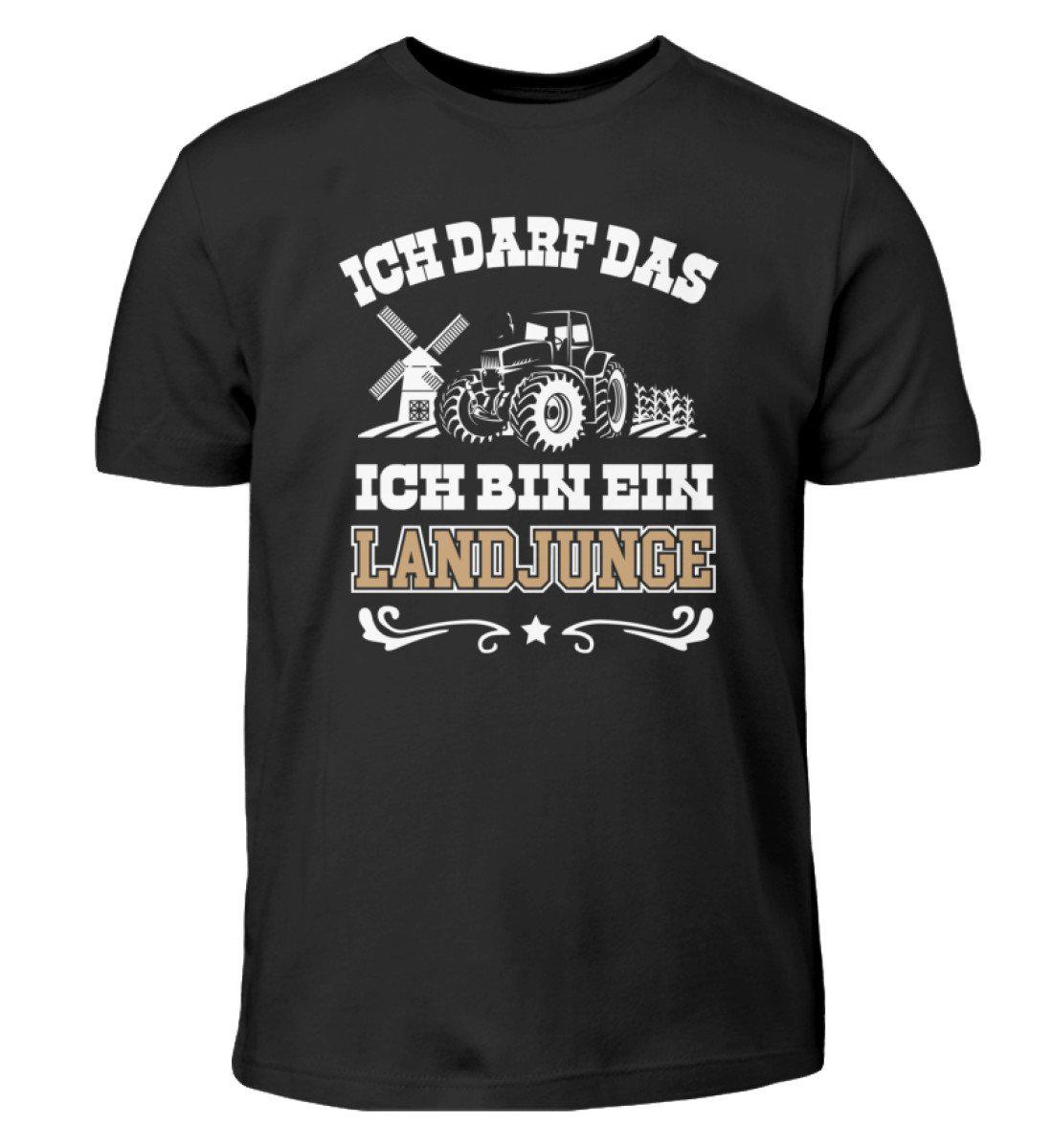 Landjunge ich darf das · Kinder T-Shirt-Kinder T-Shirt-Black-3/4 (98/104)-Agrarstarz