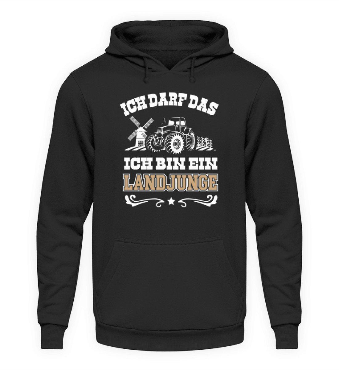 Landjunge ich darf das · Unisex Kapuzenpullover Hoodie-Unisex Hoodie-Jet Black-L-Agrarstarz