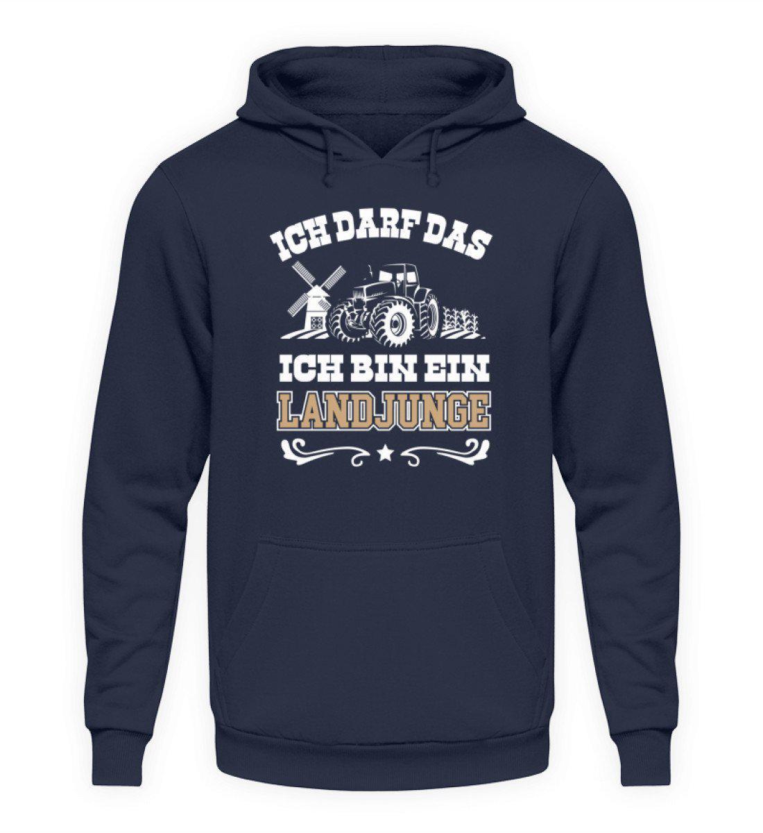 Landjunge ich darf das · Unisex Kapuzenpullover Hoodie-Unisex Hoodie-Oxford Navy-L-Agrarstarz