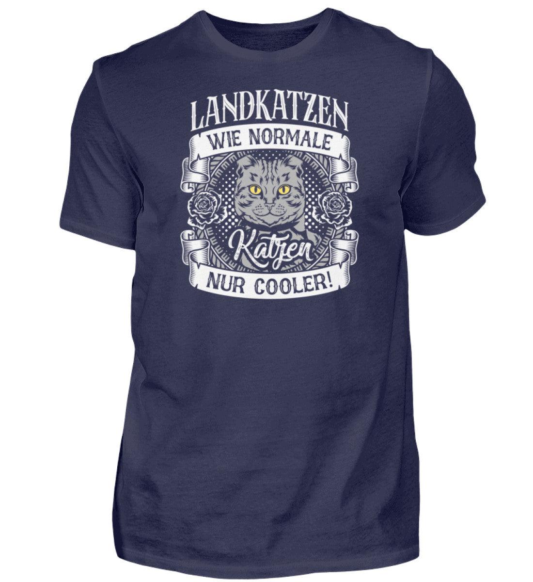 Landkatzen sind cooler · Herren T-Shirt-Herren Basic T-Shirt-Navy-S-Agrarstarz