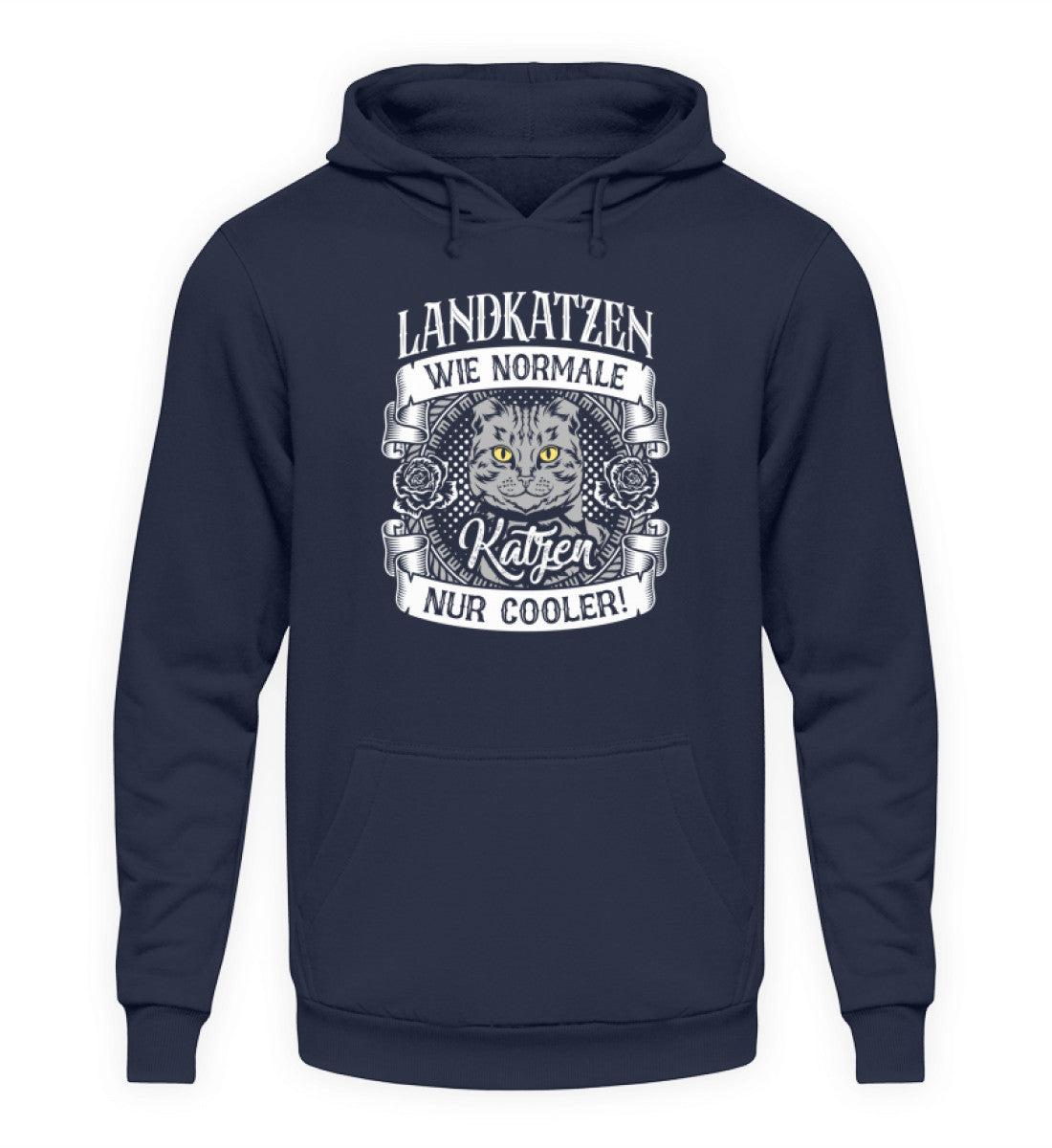 Landkatzen sind cooler · Unisex Kapuzenpullover Hoodie-Unisex Hoodie-Oxford Navy-S-Agrarstarz