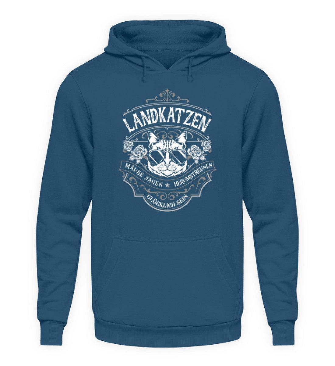 Landkatzen sind glücklich · Unisex Kapuzenpullover Hoodie-Unisex Hoodie-Airforce Blue-S-Agrarstarz