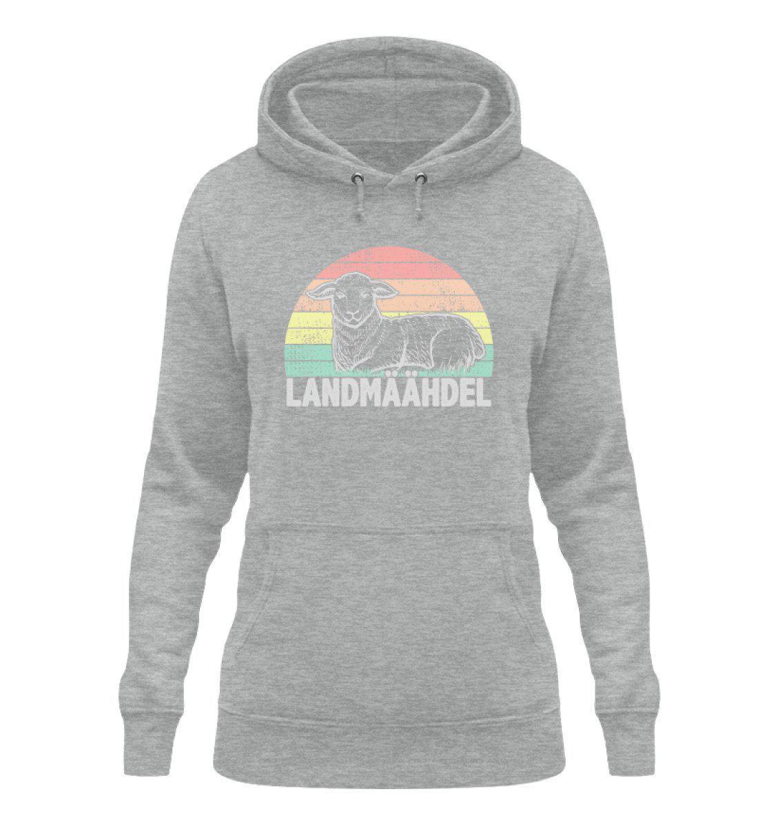Landmäähdel Schaf Retro · Damen Hoodie-Damen Hoodie-Heather Sport Grey-XS-Agrarstarz