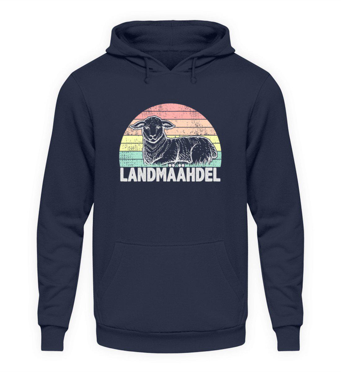 Landmäähdel Schaf Retro · Unisex Hoodie-Unisex Hoodie-Oxford Navy-S-Agrarstarz