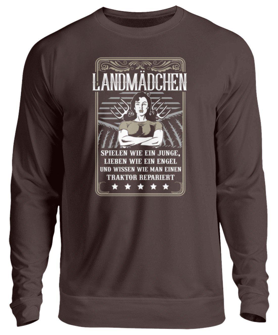 Landmädchen Traktor · Unisex Sweatshirt Pullover-Unisex Sweatshirt-Hot Chocolate-S-Agrarstarz