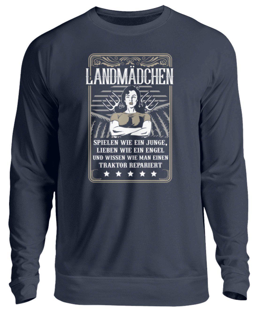 Landmädchen Traktor · Unisex Sweatshirt Pullover-Unisex Sweatshirt-Oxford Navy-S-Agrarstarz