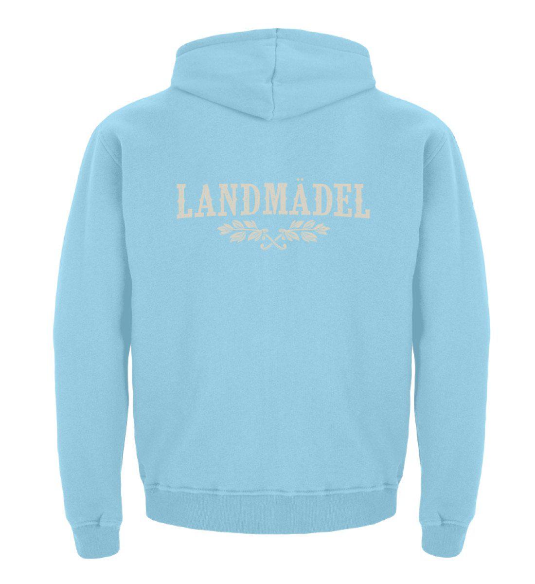 Landmädel · Kinder Kapuzenpullover Hoodie-Kinder Hoodie-Sky Blue-12/14 (152/164)-Agrarstarz