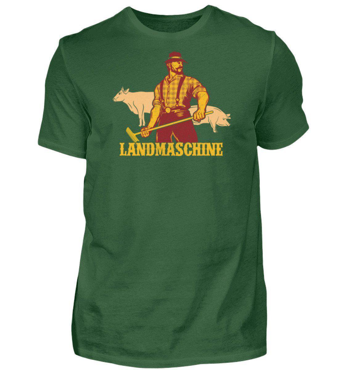 Landmaschine Retro · Herren T-Shirt-Herren Basic T-Shirt-Bottle Green-S-Agrarstarz