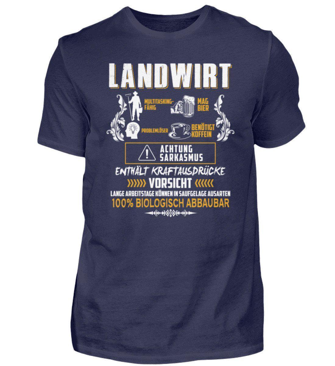 Landwirt Eigenschaften · Herren T-Shirt-Herren Basic T-Shirt-Navy-S-Agrarstarz