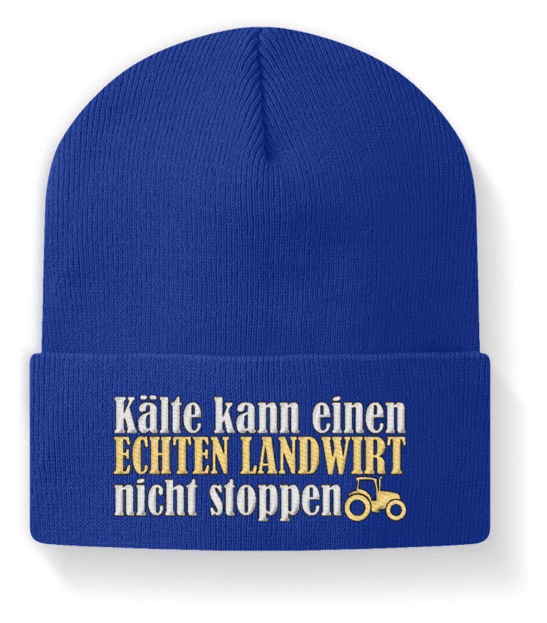Landwirt Kälte · Beanie Mütze-Beanie mit Stick-Royal-M-Agrarstarz