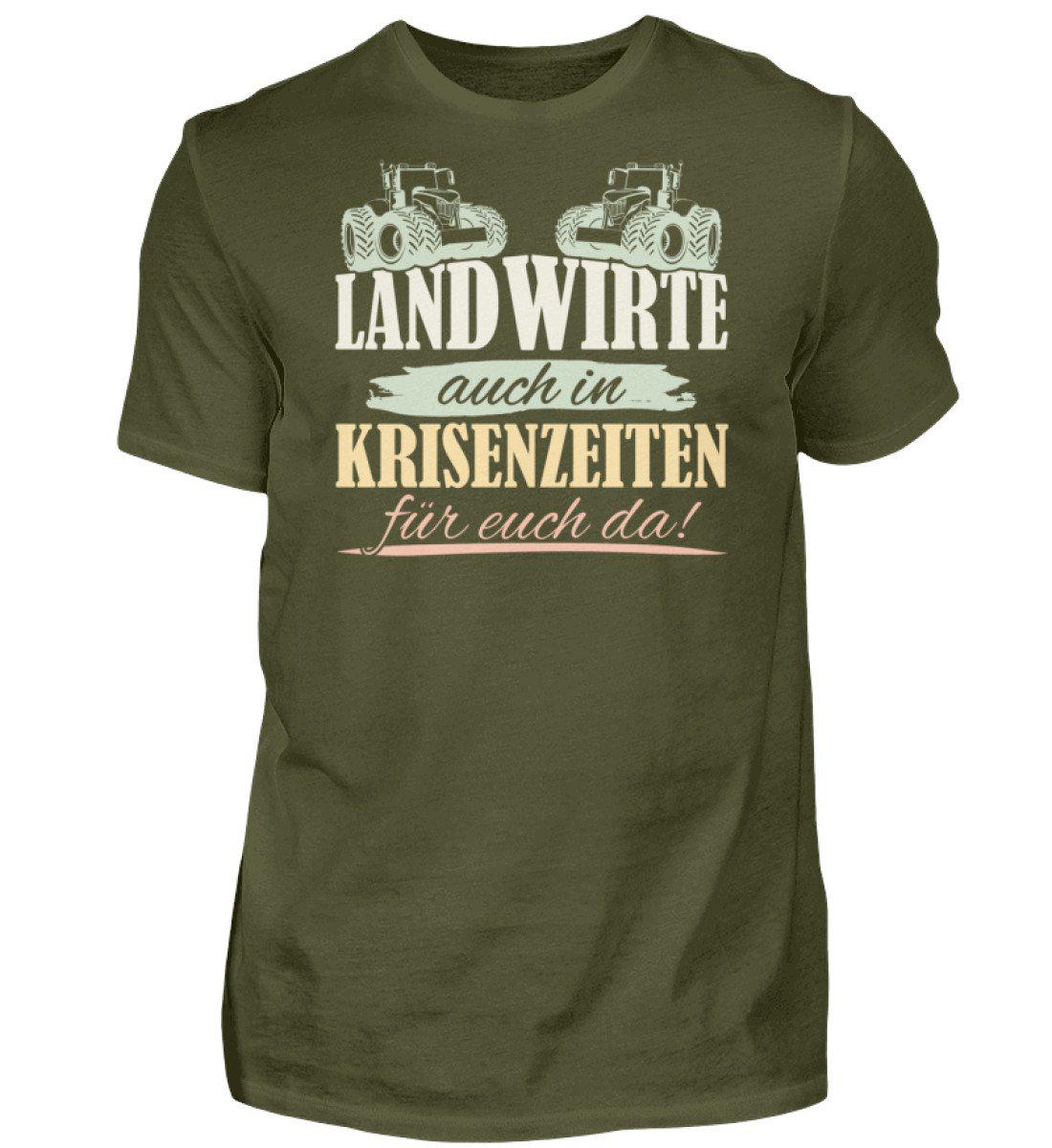 Landwirt Krisenzeiten · Herren T-Shirt-Herren Basic T-Shirt-Urban Khaki-S-Agrarstarz