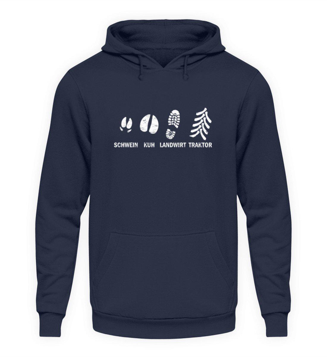 Landwirt Kuh Schwein Traktor · Unisex Kapuzenpullover Hoodie-Unisex Hoodie-Oxford Navy-S-Agrarstarz