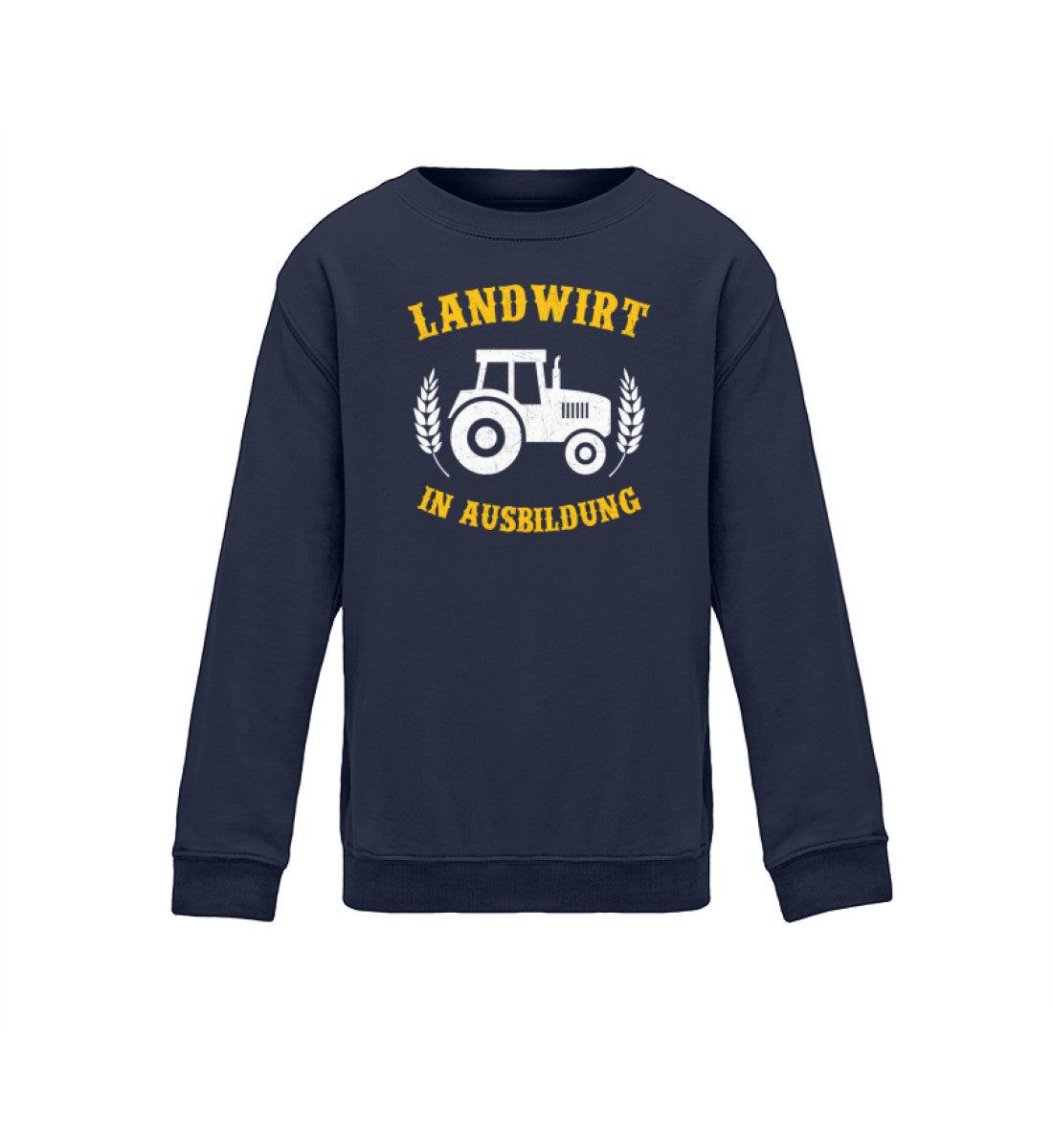 Landwirt in Ausbildung · Kinder Sweatshirt-Kinder Sweatshirt-Oxford Navy-12/14 (152/164)-Agrarstarz