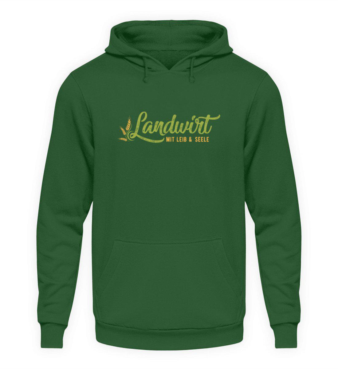 Landwirt mit Leib und Seele · Unisex Kapuzenpullover Hoodie-Unisex Hoodie-Bottle Green-S-Agrarstarz