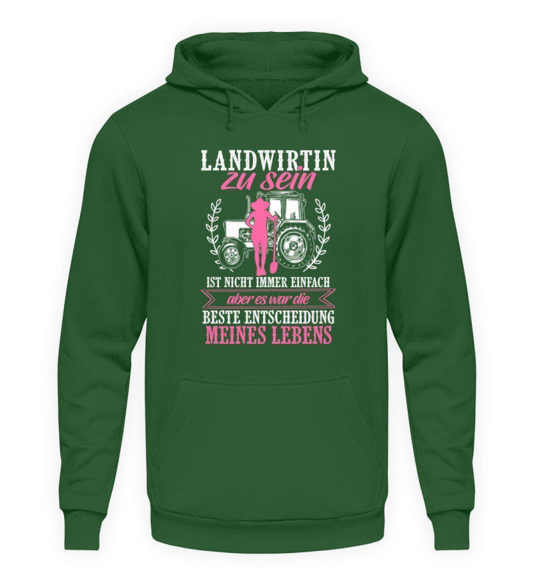 Landwirtin Beste Entscheidung · Unisex Kapuzenpullover Hoodie-Unisex Hoodie-Bottle Green-L-Agrarstarz